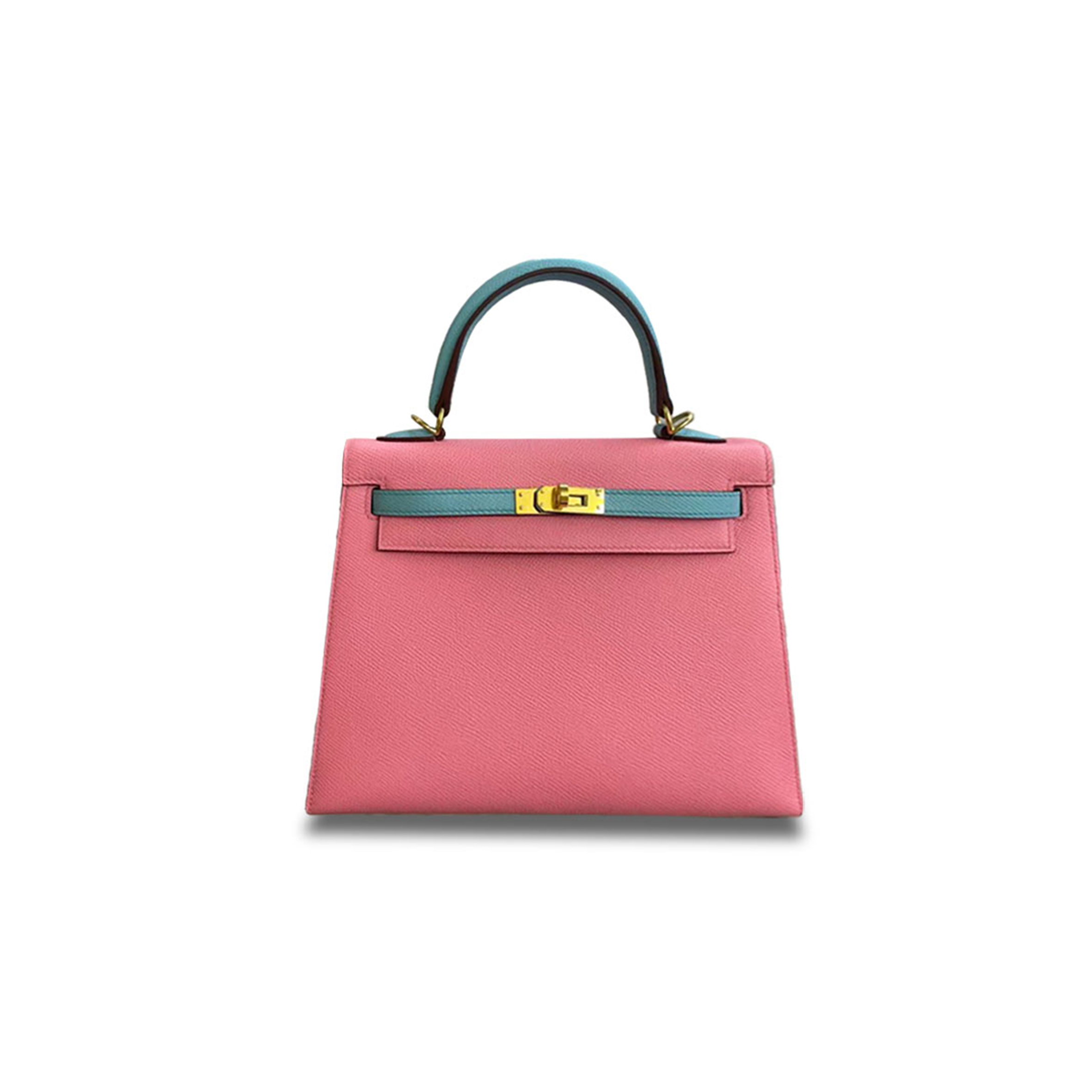 H**mes master kelly 25 epsom milkshake powder blue and gold (25*17*7cm)